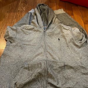 2x gray Polo hoodie